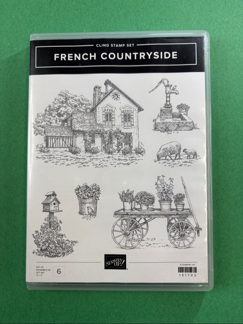 Stampin' Up! French Countryside Cling Stamp Set - Black